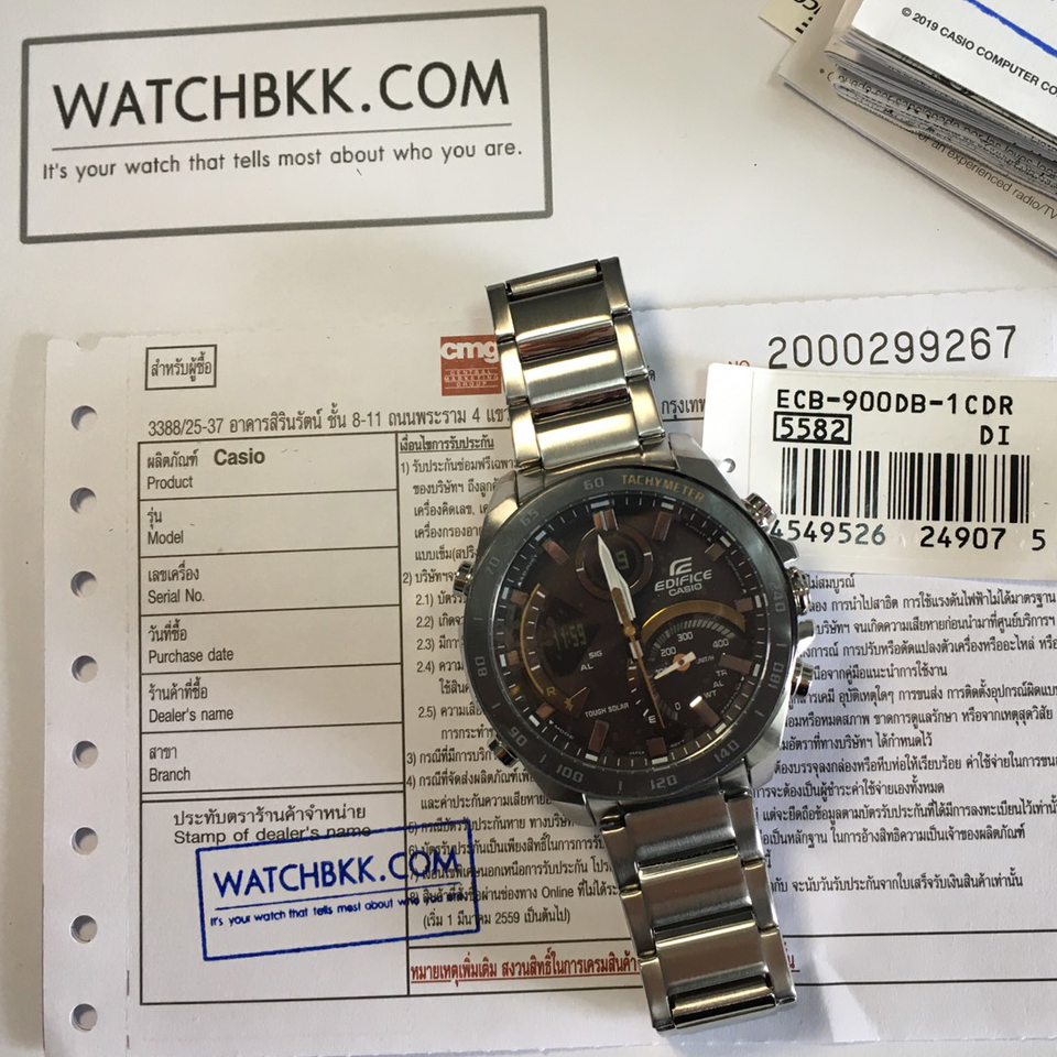 edifice watch and waranty card best watch shop online in thailand