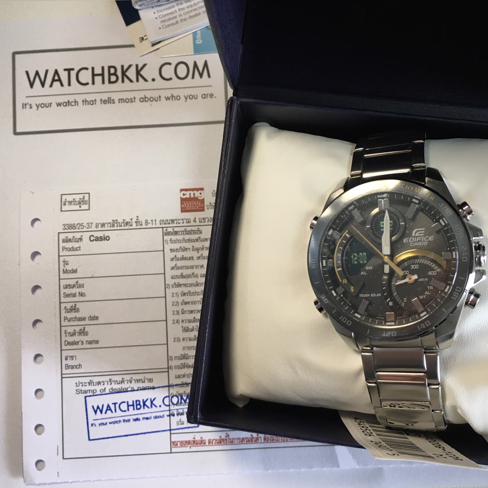 นาฬิกา edifice แท้ พร้อมกล่องใบรับประกัน จากเว็บ watchbkk.com