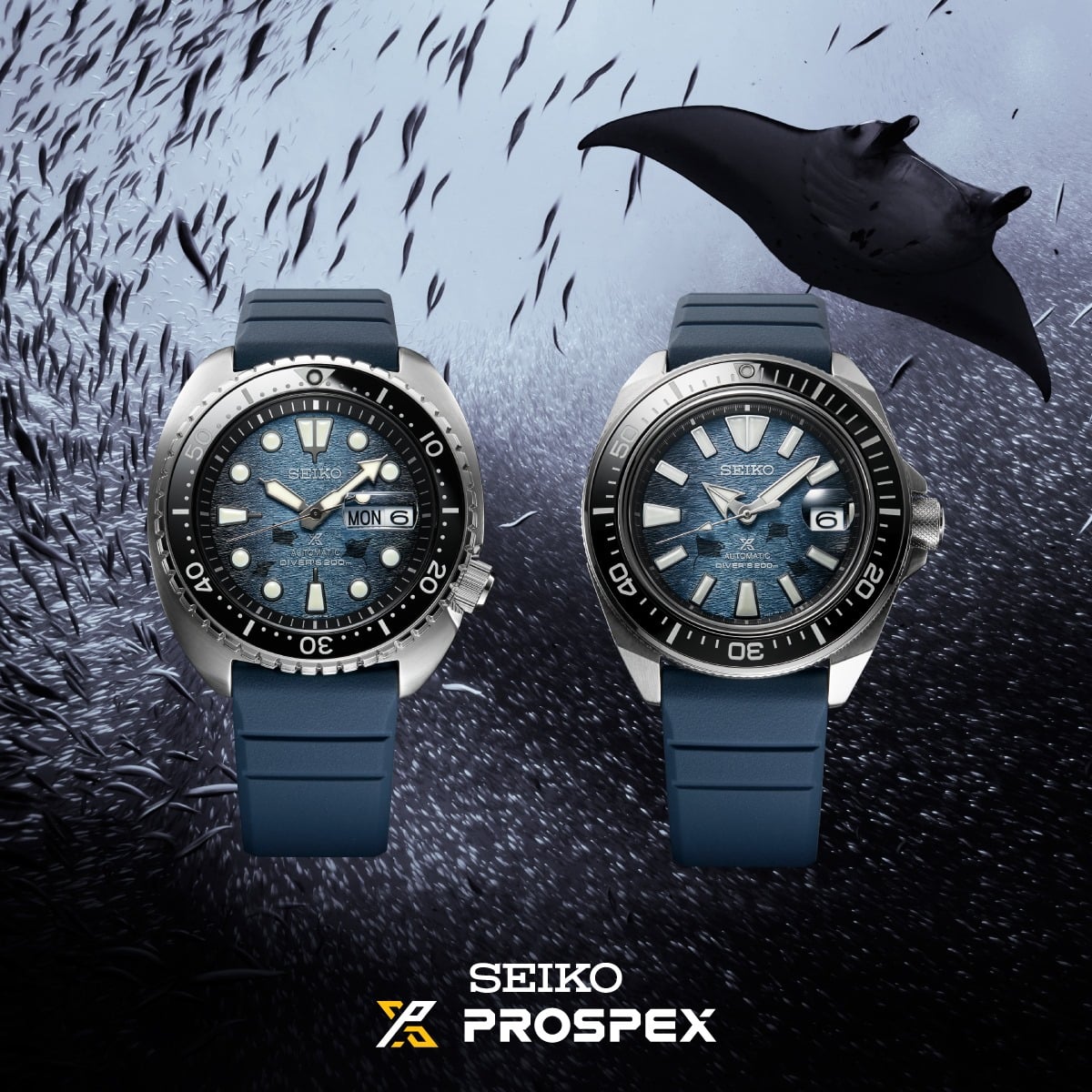 SRPF77K1 นาฬิกา Seiko King Turtle Dark Manta Ray Special ใหม่แกะกล่อง  พร้อมรับประกันศูนย์ จัดส่งฟรีทั่วไทย